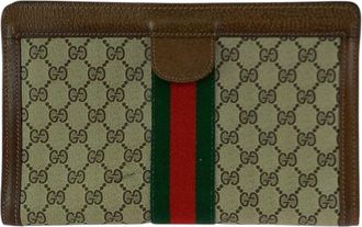 Gucci Vintage Gg Supreme Clutch (Authentic Pre-Loved)