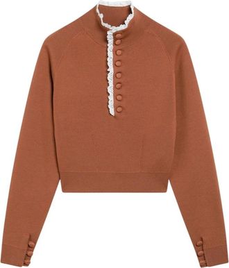 Chlo&eacute; Truien & Vesten, Dames, Bruin, S, Katoen, Pullover