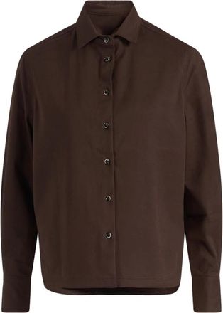 Nine In The Morning Tristan Round Shirt - Dames - Overhemden - Bruin - XS - Overhemden