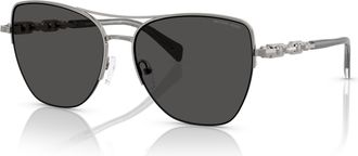 Michael Kors Dorado Beac Grey Cat Eye Ladies Sunglasses MK1163 100287 57