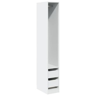 Berkfield Home Wardrobe White 30x50x200 cm Engineered Wood | Size: 30 x 50 x 200 cm