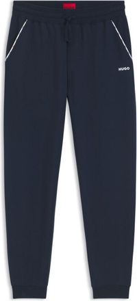 HUGO BOSS Cotton-blend cuffed sweatpants with logo piping