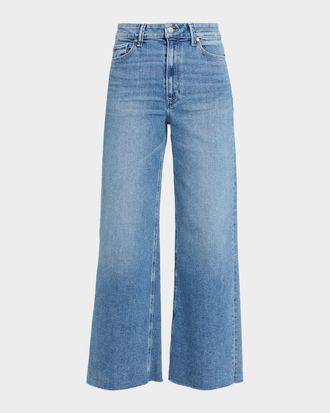 Paige Anessa Wide Raw-Hem Jeans