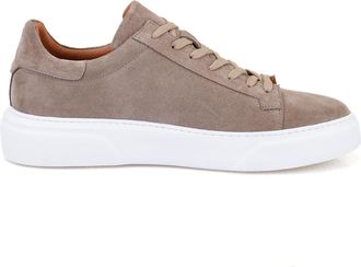 Desa Mens Suede Casual Lace-Ups - Platform Heel, Breathable | Mink - 40