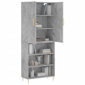 Berkfield Home Highboard Concrete Grey 69.5x34x180 cm Engineered Wood