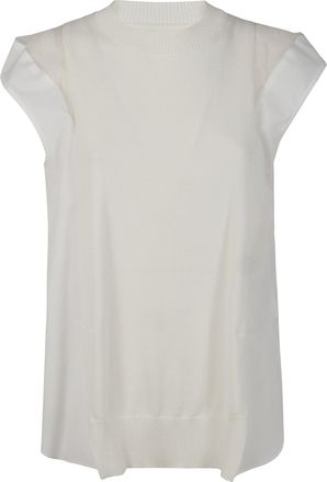 sacai Popeline X Knit Pullover