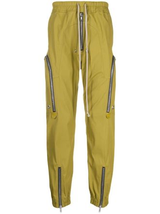 Rick Owens drawstring drop-crotch trousers - men - Cotton/Elastane - 52 - Green