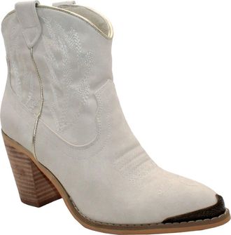 Very Volatile Taylor Metal Toe Western Boot in Off White at Nordstrom, Size 9.5