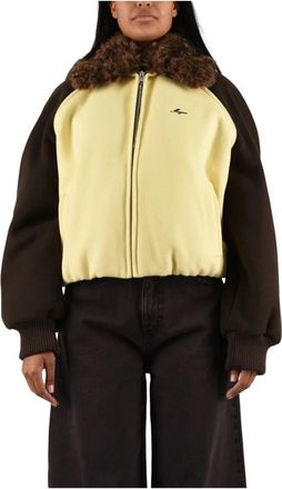 Msgm Bomber Colorblock - - Jackets - Donna - Giallo - S