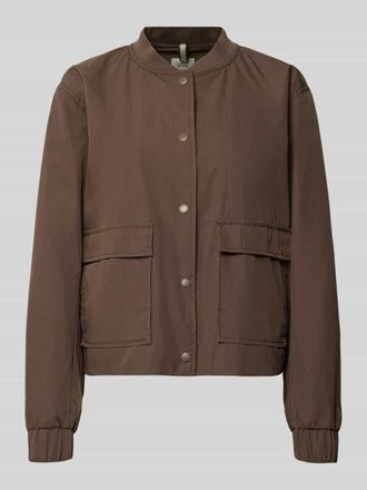 Camel Active Jacke mit Pattentaschen in Dunkelbraun, Gr&ouml;&szlig;e 36