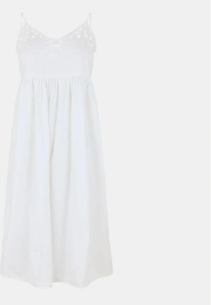 Vero Moda Womens Vera Spaghetti Strap Midi Dress - White - Size: 10