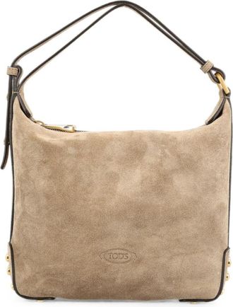 Tod's Brown Metal Dots Mini Shoulder Bag