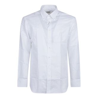 Etro Roma Logo Knoopsluiting Shirt - Heren - Casual Overhemden - Wit - 3XL - Overhemden