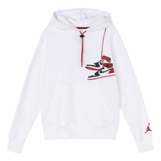 Nike Jordan Air Jordan Jumpman Holiday Sports Hooded Pullover For Men White CT3458-100