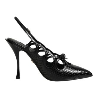 Dolce & Gabbana Dames, Schoenen, Zwart, Maat: 36 1/2 EU Leer