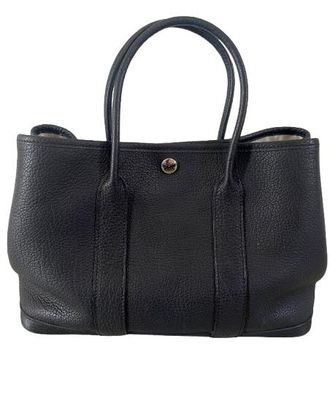 Herm&egrave;s Black Calfskin Garden Party 30 Bag