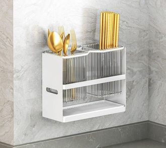 OEM Soporte De Pared Para Palillos De Acero Al Carbono, Pr&aacute;ctico Soporte Para Cuchillos Y Cubiertos, Blanco, Tama&ntilde;o Peque&ntilde;o, 221615 Cm