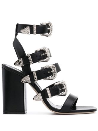 PARIS TEXAS Tessa Western 115mm sandals - Black