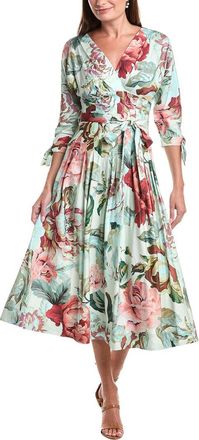 Teri Jon by Rickie Freeman Empire Waist 3/4-Sleeve Full Skirt Dress