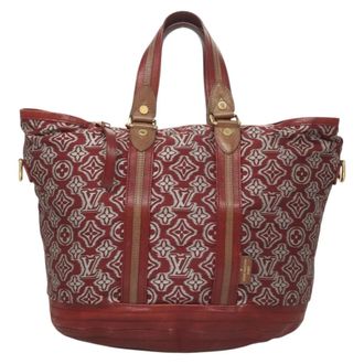 Louis Vuitton Aviator Limited Edition Monogram Jacquard Burgundy Canvas Handbag (Pre-Owned)