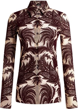 Etro paisley-jacquard shirt - Brown
