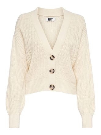Jacqueline de Yong Jaquelin de Young Womens Jdyjusty L/S Short Cardigan KNT Noos Knitted Jumper, Eggnog, XS