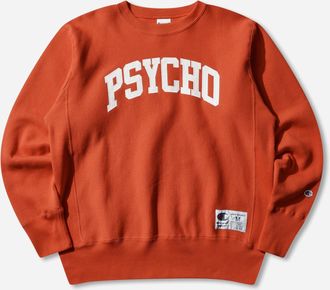 Undercover Men s Champion Psycho Crewneck Sweatshirt Red