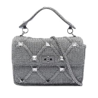 Valentino Pre-owned Knit Satchel - Dames - Pre-owned - Grijs - Maat: ONE Size