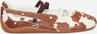 Puma Women s Speedcat Ballet Cow Print Shoes Chocolate Brown / Warm White