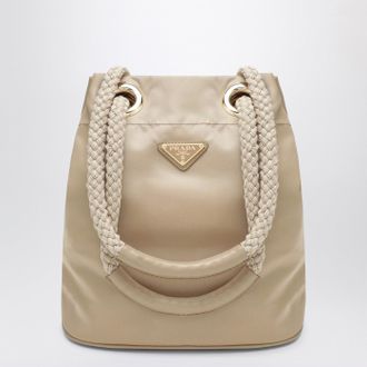 Prada Mariner small bucket bag in camel Re-Nylon