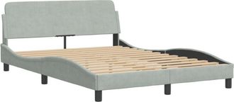 vidaXL Vidaxl - Estructura de cama sin colchón terciopelo gris claro 140x190 cm