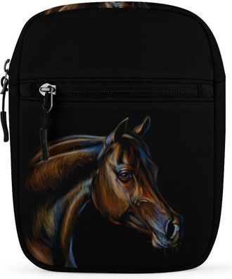 Generic Portrait of An Arab Horse Crossbody Bag Adjustable Satchel Cute Shoulder Bag Lightweight Sling Bags