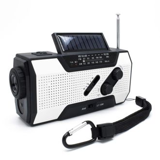 OEM Noodradio Con Bater&iacute;a Incl. Power Bank De 2000 Mah - Radio Port&aacute;til - Radio Port&aacute;til - Noodradio Solar Upwindbaar-wit