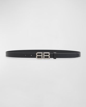 Balenciaga BB Hourglass Leather Belt