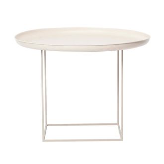 NORR11 Duke Couchtisch, H 45 x &Oslash; 70 cm, antique white