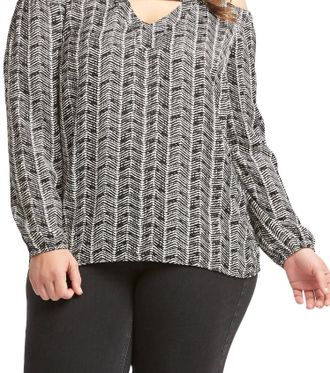 Tart Collections Cayley Plus Top In Grainy Waves Inverted