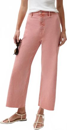 Pistola Denim Penny High Rise Wide Leg Crop Jean In Coral Rose