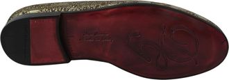 Dolce & Gabbana Gold Jacquard Flats Mens Loafers Mens Shoes