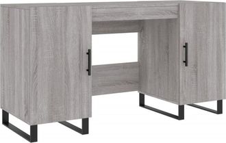 vidaXL Escritorio Madera De Ingenier&iacute;a Gris Sonoma 140x50x75 Cm Vidaxl