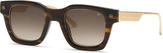 Philipp Plein Authentieke Bril met Topkwaliteit - unisex - Zonnebrillen - Bruin - 50 MM - Accessoires