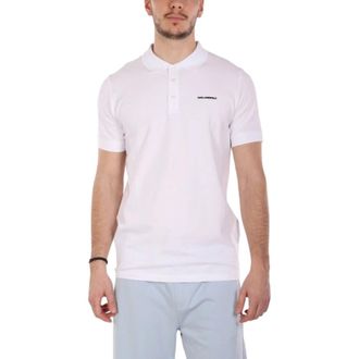 Karl Lagerfeld Tops, Heren, Wit, XL, Katoen, Polo