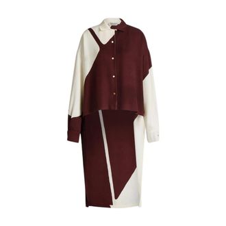Alberta Ferretti Graphic Print Shirt - Dames - Overhemden - Rood - M - Overhemden