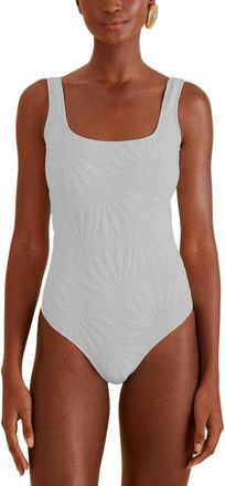 Farm Rio Off White Banana Matelass&eacute; One-Piece