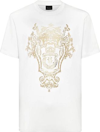 Billionaire Boys Club T-Shirt Ronde Hals Logo Crest - Heren - T-shirts - Wit - L - Katoen - Tops