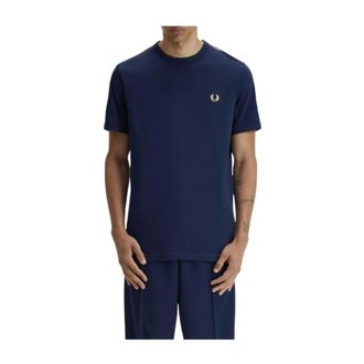 Fred Perry T-Shirts, male, Blue, Size: 2XL Contrast Tape Ringer T-Shirt
