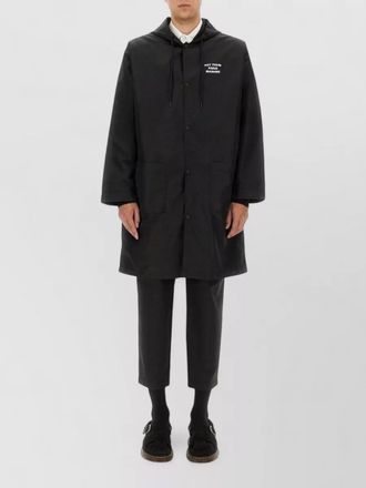 Dr&ocirc;le de Monsieur long hood parka jacket front pockets