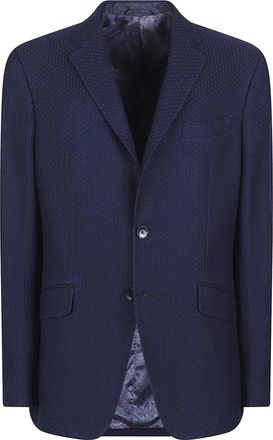 Etro Roma Jacket - Heren - Blazers - Blauw - L - Leer - Jassen