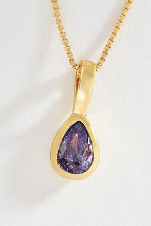 Set & Stones Teardrop Birthstone Necklace