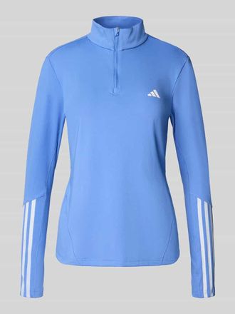 adidas Longsleeve mit Stehkragen in Blau, Gr&ouml;&szlig;e XS