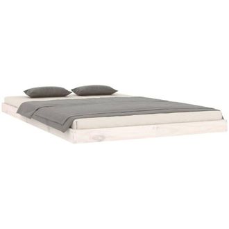 vidaXL Estructura De Cama Sin Colch&oacute;n Madera De Pino Blanca 120x200 Cm Vidaxl